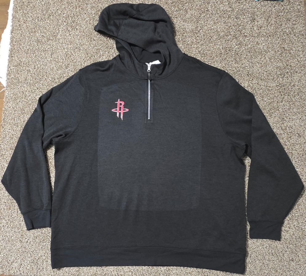 Nike Dri-FIT 1/4 Zip Houston Rockets Logo Pullover Hoodie Men’s Size 3XL Tall
